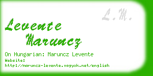 levente maruncz business card